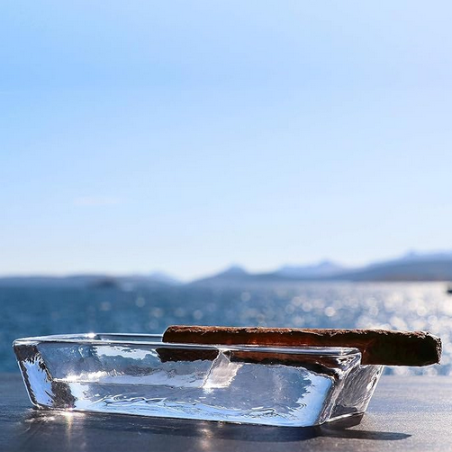 Handcrafted Glass Ashtray from Turkey