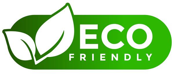 A green rectangle with white text and a leaf