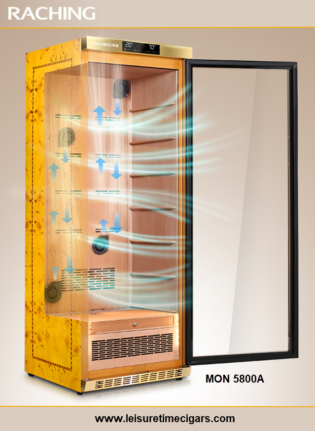 A wooden cabinet with a glass door Description automatically generated